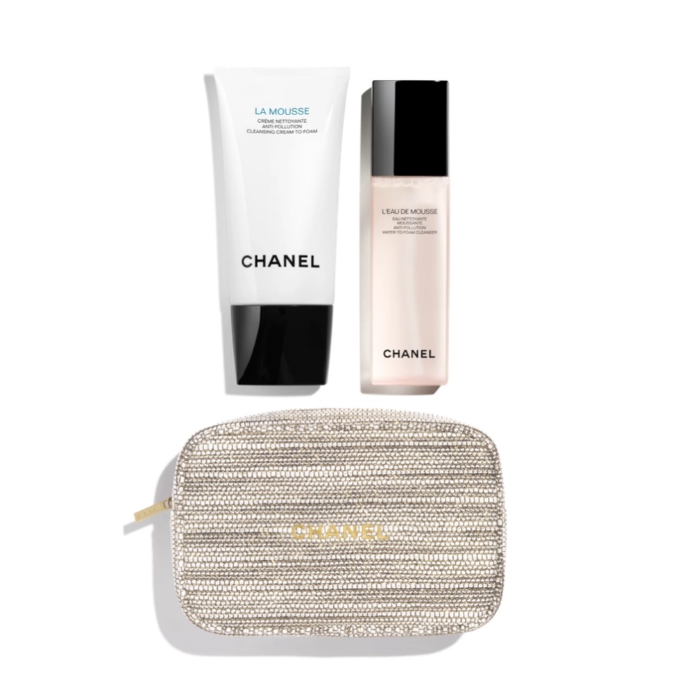 Brand NEW Chanel 2022 Holiday ROUTINE RESET Cleansing Duo Set With Pouch 🥳💕
